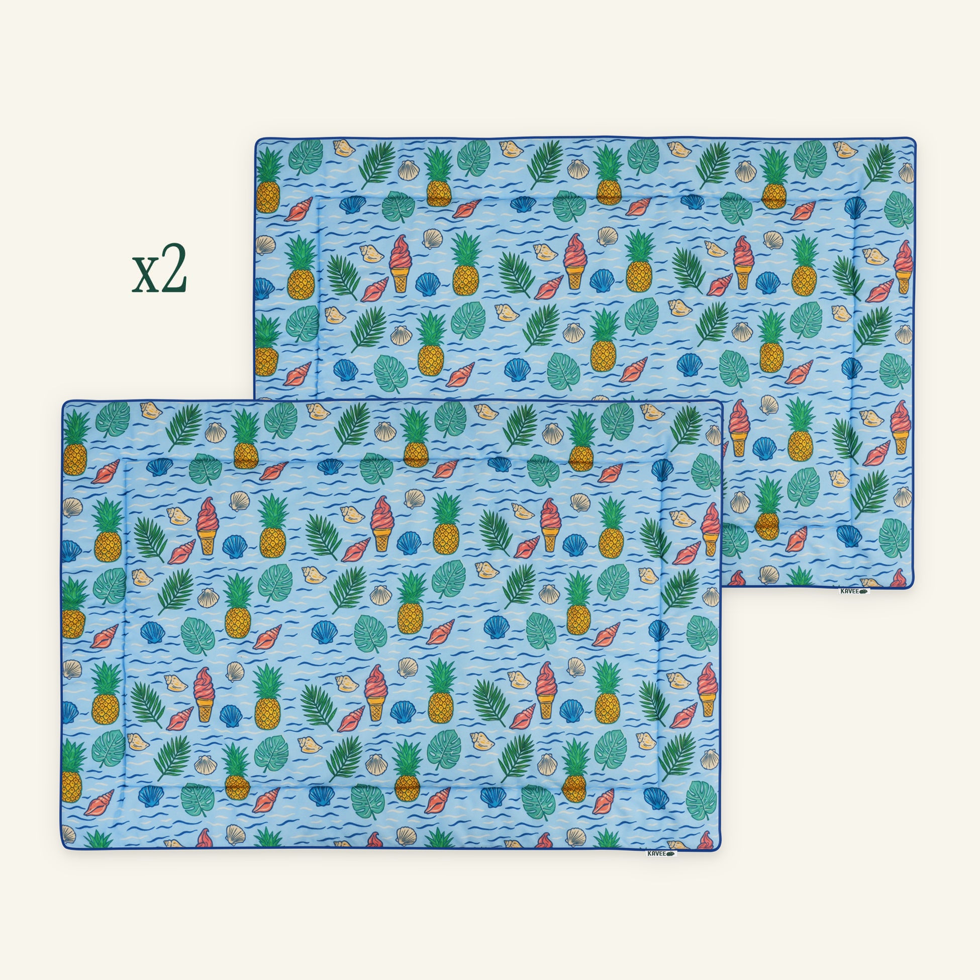 Set of 2 Plush Fleece Liner for Guinea Pigs | Coastal Collection