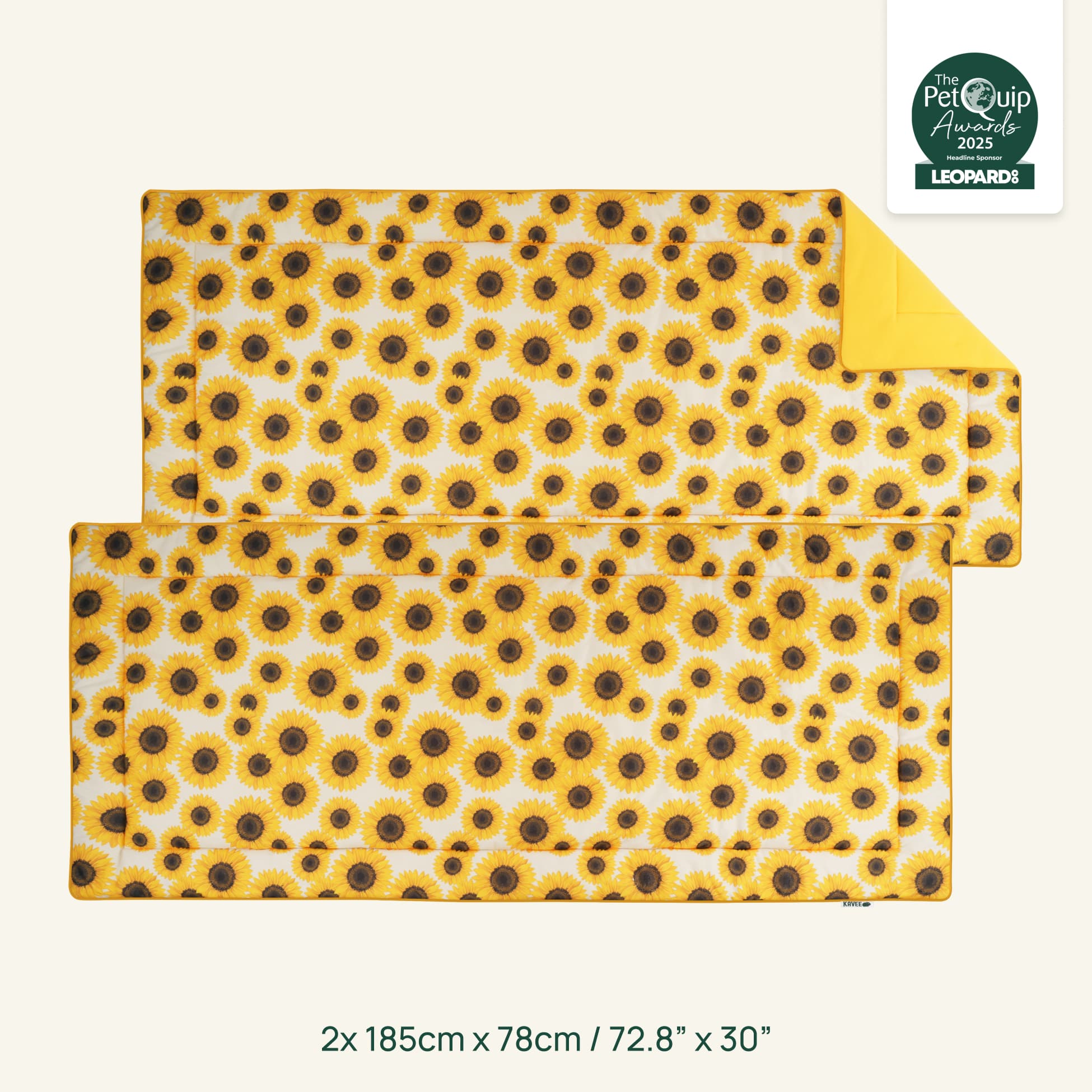Set of 2 Plush Fleece Liner for Guinea Pigs | Sunflower Collection