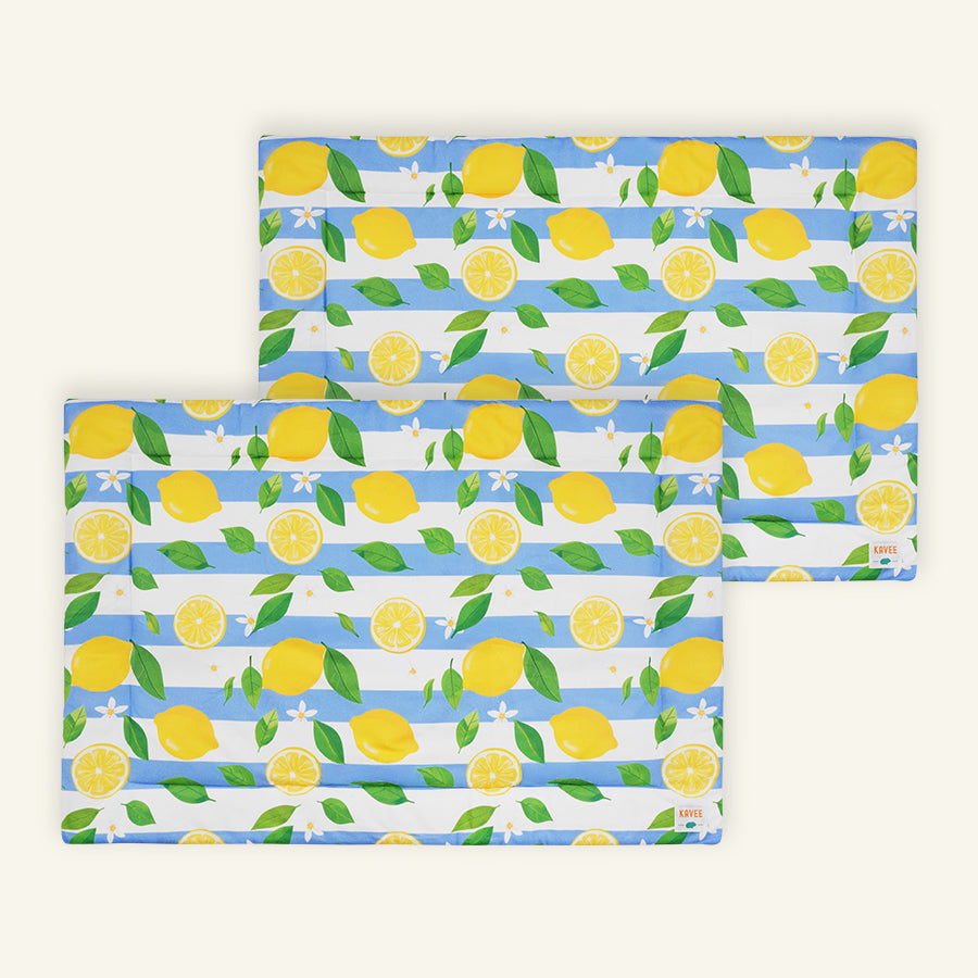 Set of 2 Plush Fleece Liner for Guinea Pigs | Lemon Amalfi Collection