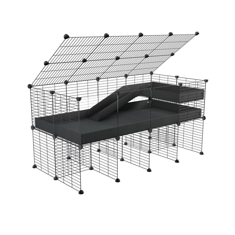 4x2 C&C Guinea Pig Cage with Loft & Stand
