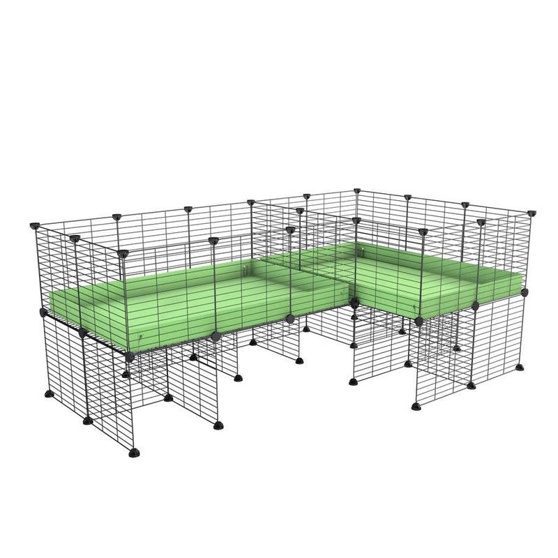 L-Shape 6x2 C&C Cage with Divider & Stand