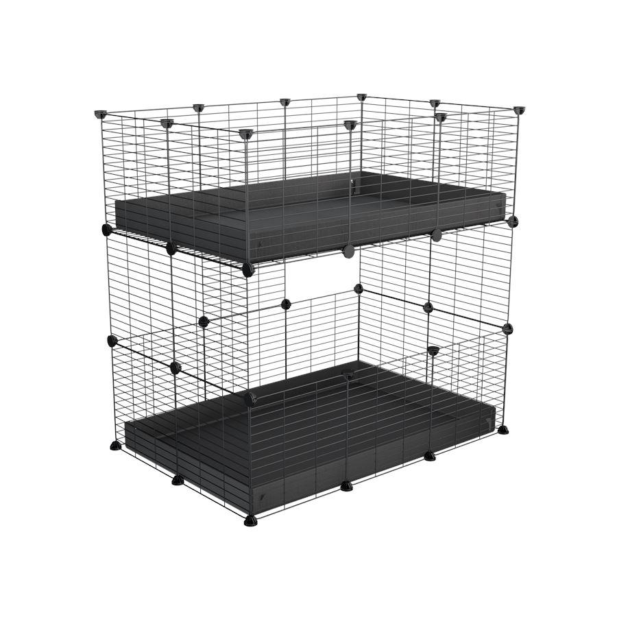 Double 3x2 Two Tier C and C Cage Guinea Pigs Kavee C&C Cages USA