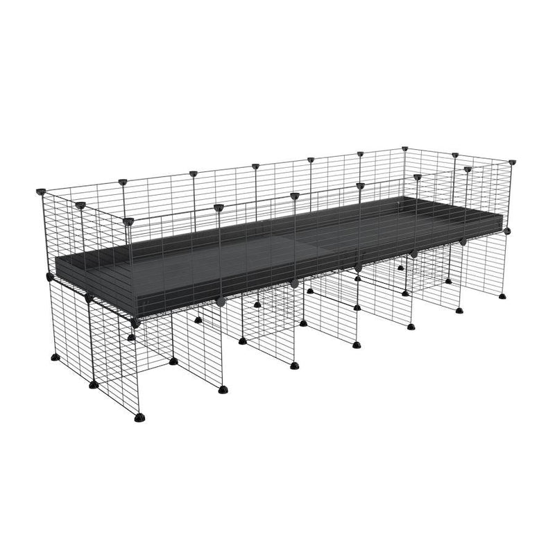 a 6x2 CC cage for guinea pigs with a stand black correx and 9x9 grids sold in USA by kavee