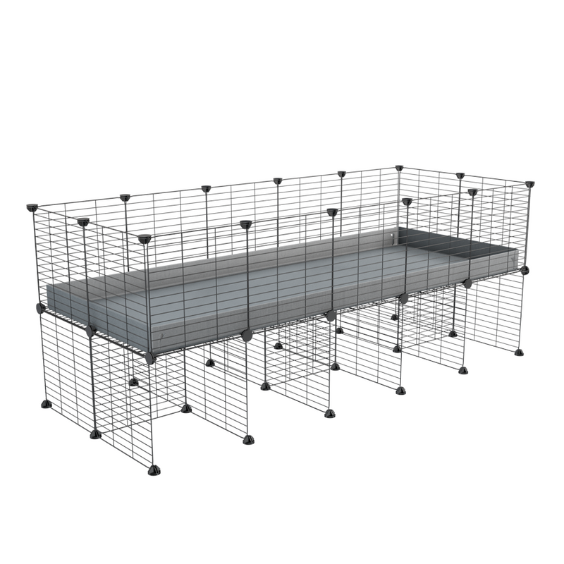 a 5x2 CC cage for guinea pigs with a stand gray correx and 9x9 grids sold in USA by kavee