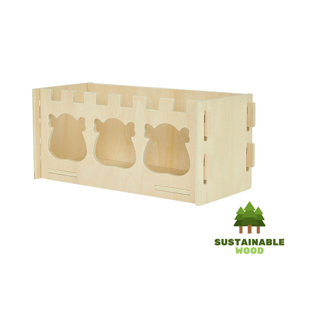 Wooden Castle Hay Rack for Guinea Pig Kavee Cages USA