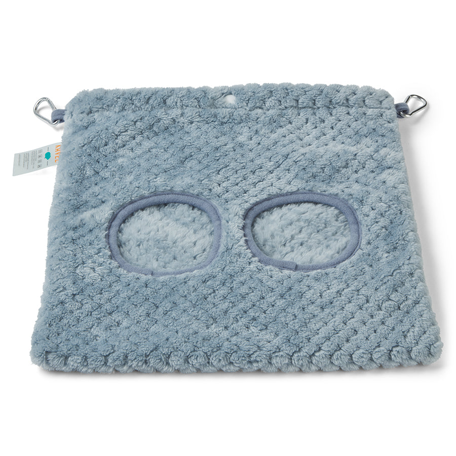 a guinea pig hay bag in blue fleece by kavee