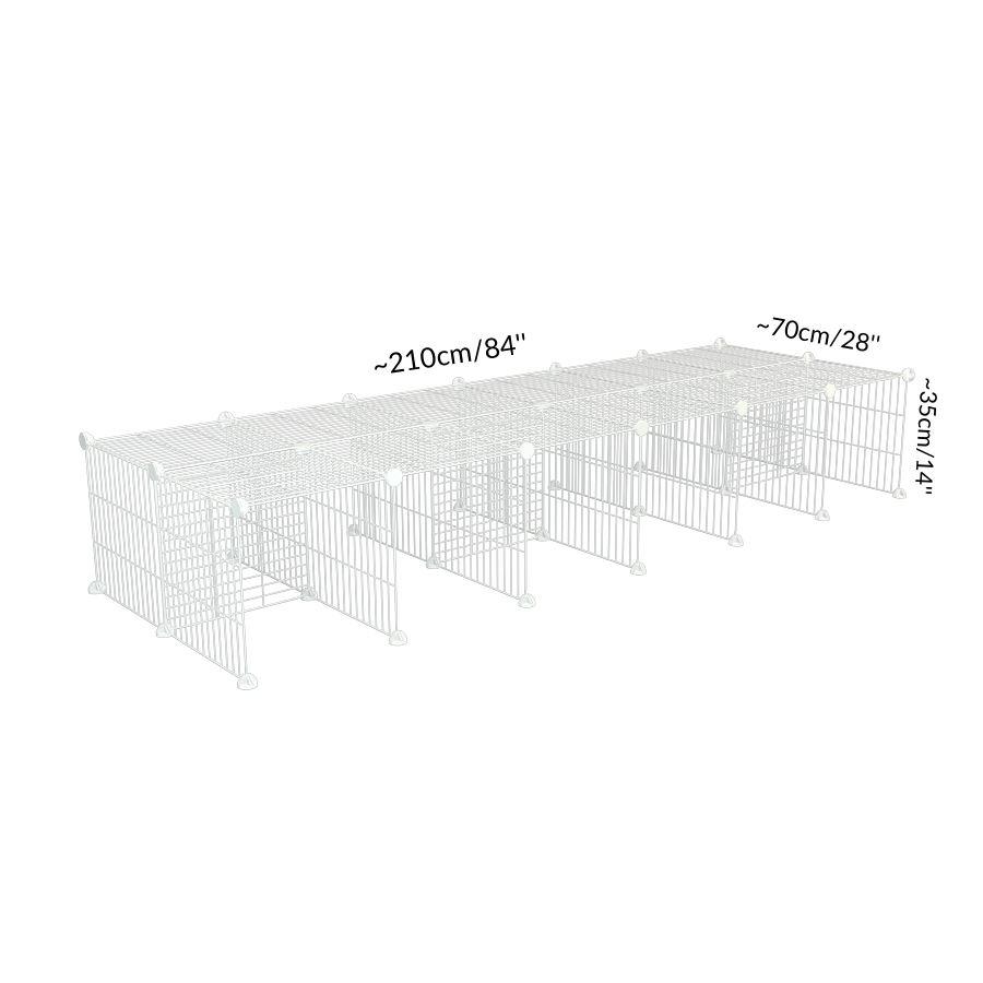 Size of A C and C guinea pig cage stand size 6x2 with small hole white CC grids by kavee usa