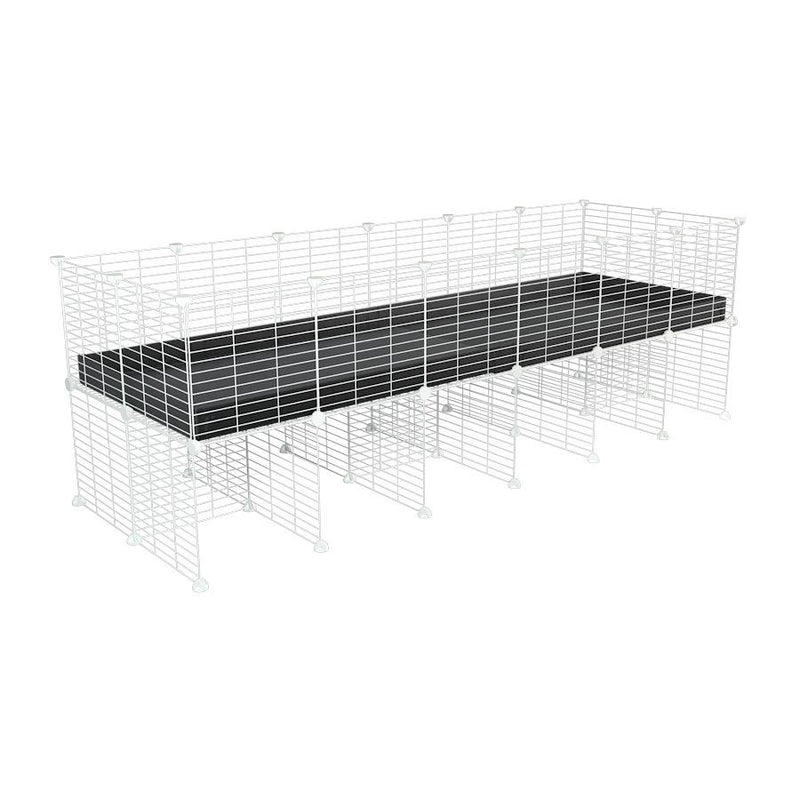 a 6x2 CC cage for guinea pigs with a stand black correx and 9x9 white grids sold in USA by kavee