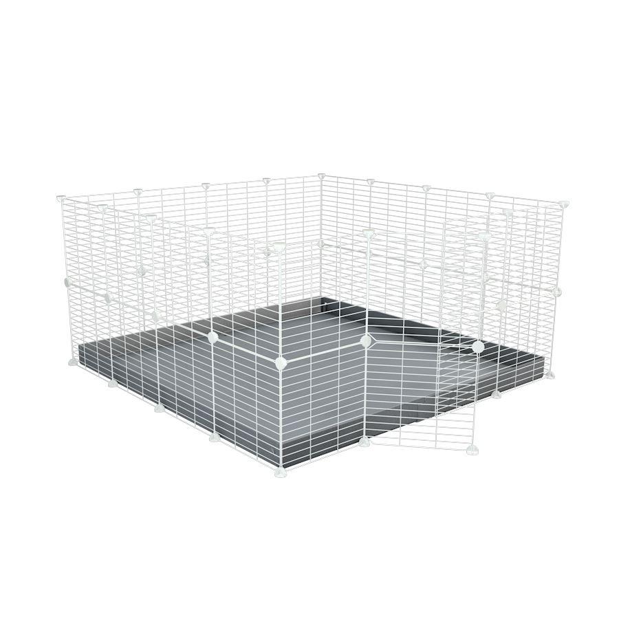 y⭐︎Rabbit White C&C Cage for Rabbits 4x4 | Kavee C&C Cages USA