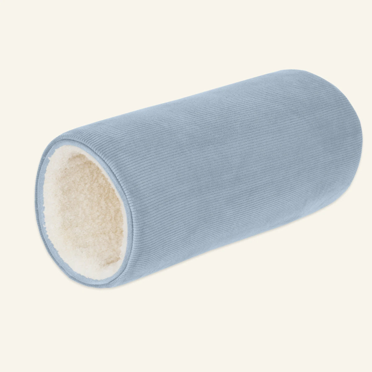 The Tunnel in Dusky Blue, corduroy guinea pig tunnel with sherpa lining #Colour_Dusky Blue
