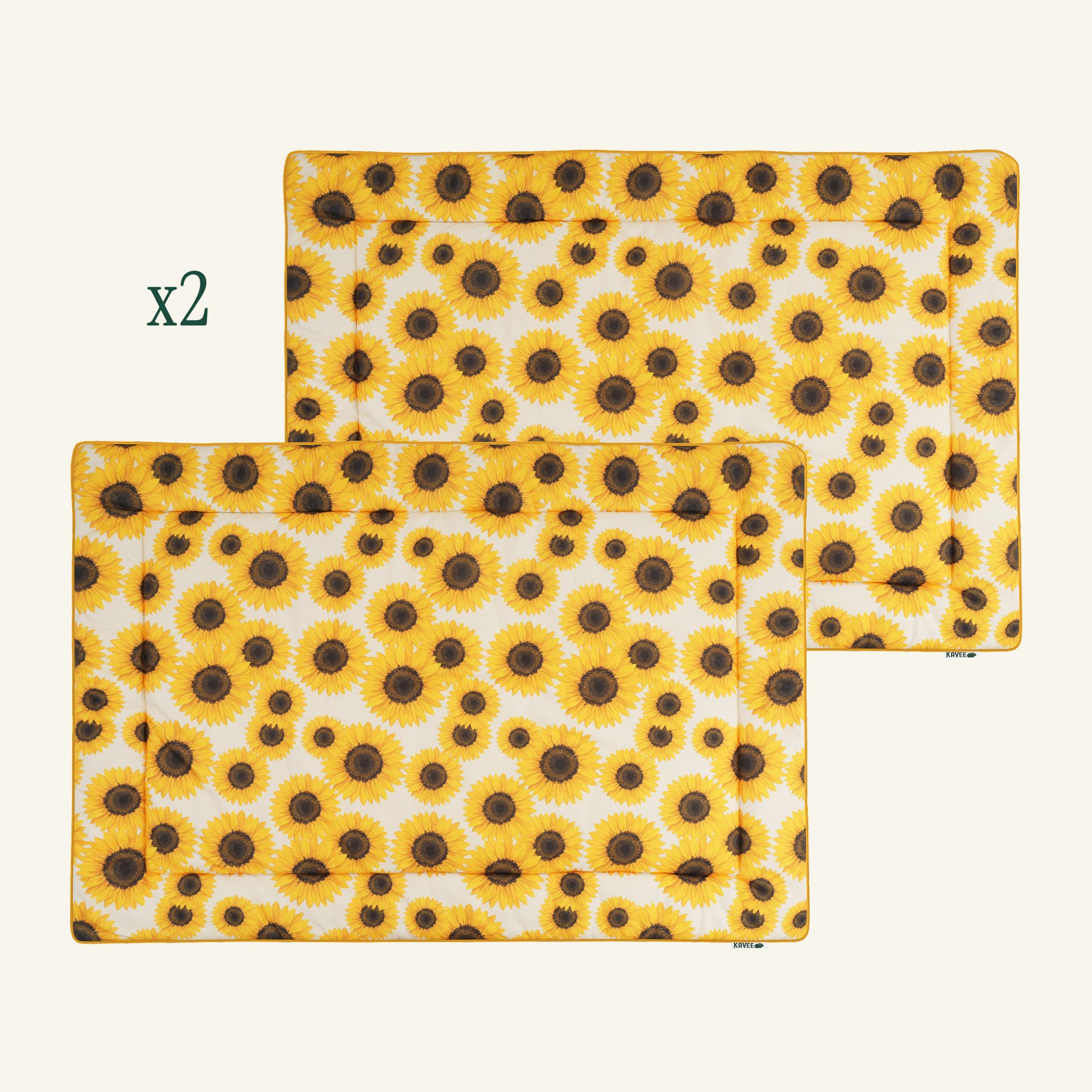 Set of 2 Plush Fleece Liner for Guinea Pigs | Sunflower Collection