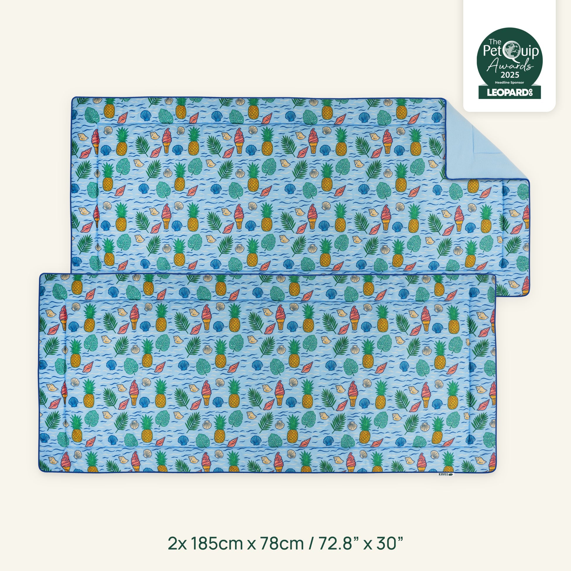 Set of 2 Plush Fleece Liner for Guinea Pigs | Coastal Collection