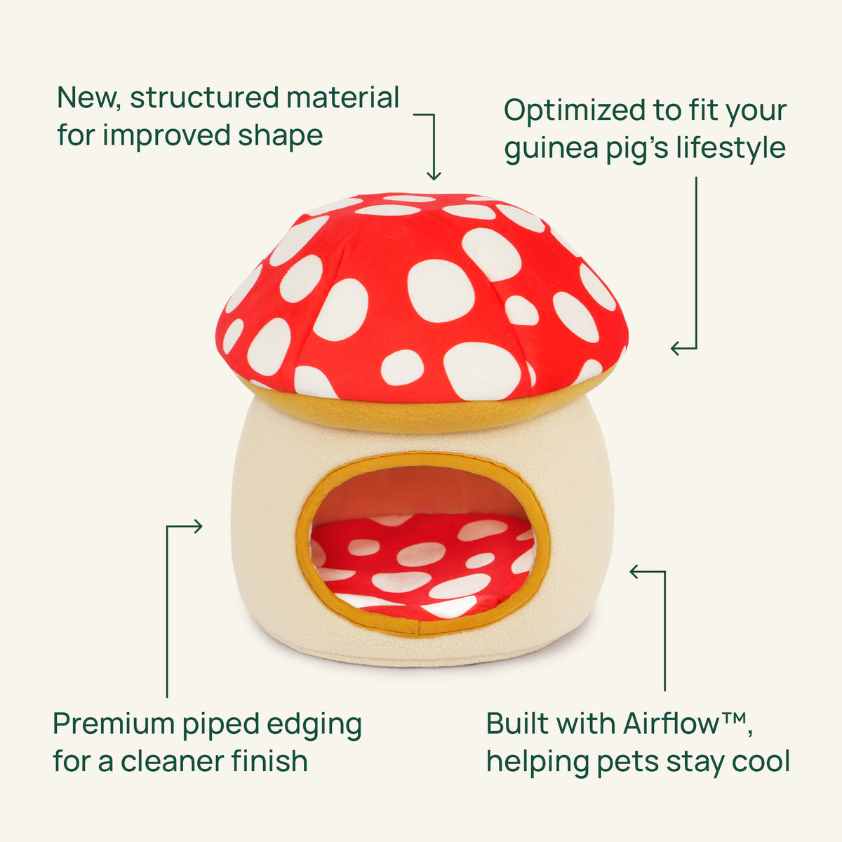 Red Toadstool Hide | Mushroom Collection
