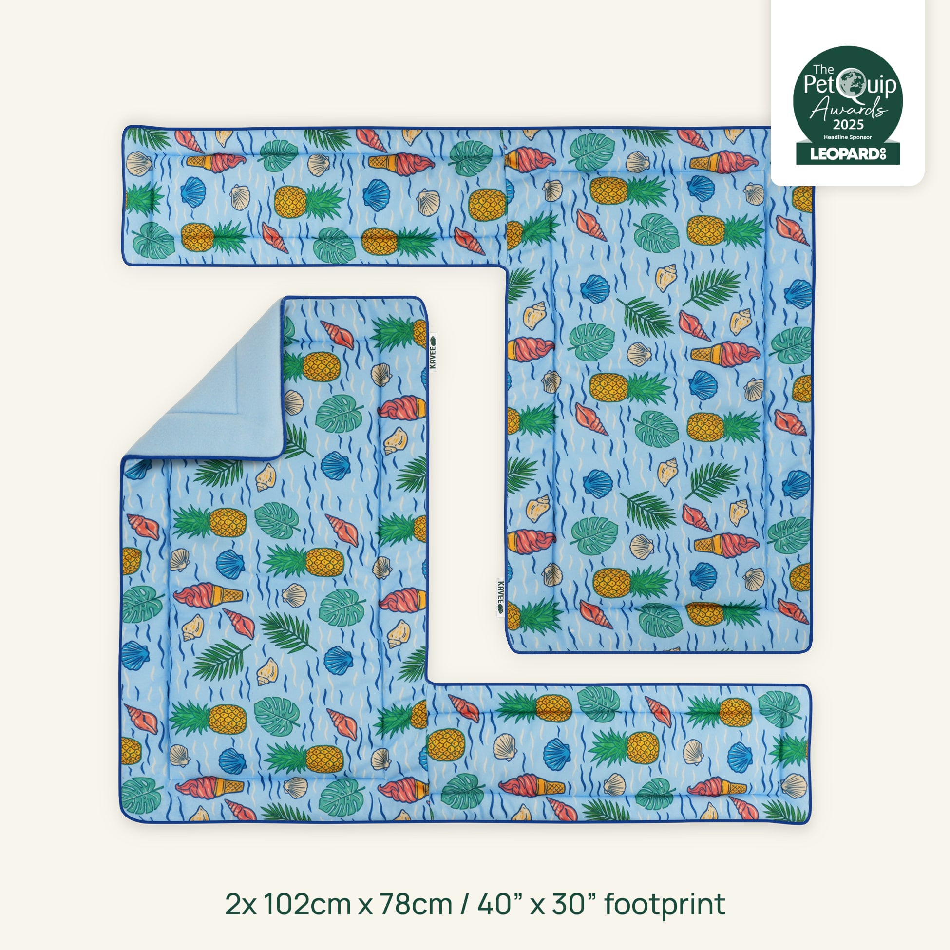 Set of 2 Plush Fleece Liner for Guinea Pigs | Coastal Collection