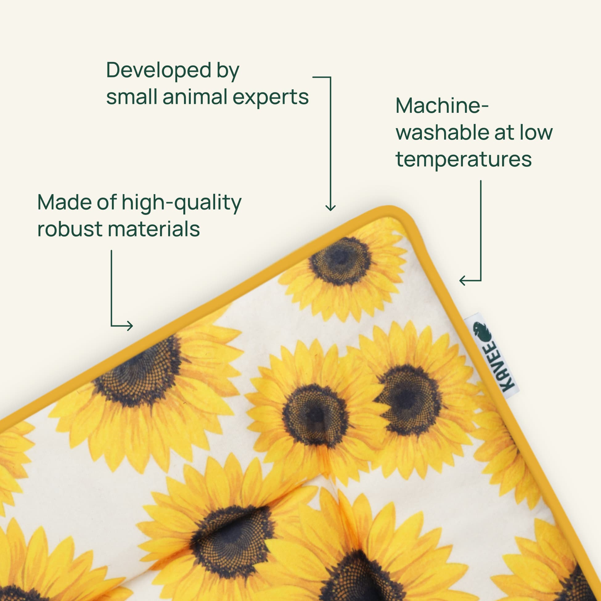 Set of 2 Plush Fleece Liner for Guinea Pigs | Sunflower Collection