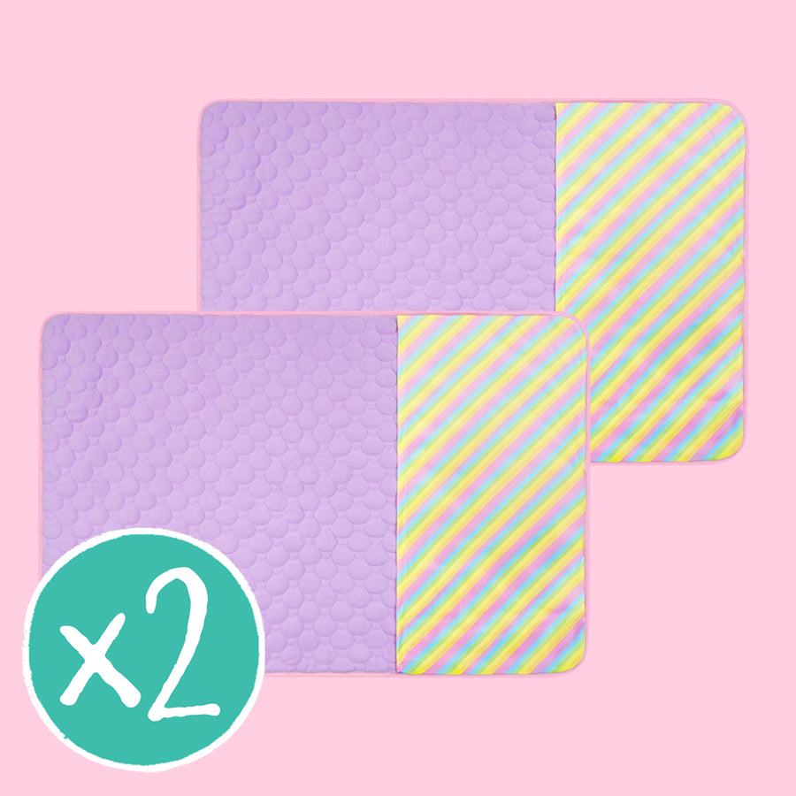 Set of 2 Pocket Fleece Liners for Guinea Pigs | Rainbow Collection