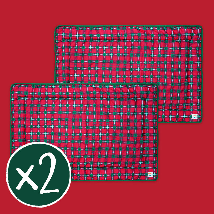 Set of 2 Plush Fleece Liners for Guinea Pigs | Merry Pigmas Collection