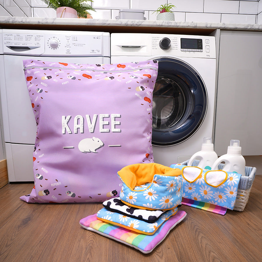 Guinea Pig and Rabbit Fleece Laundry Bag