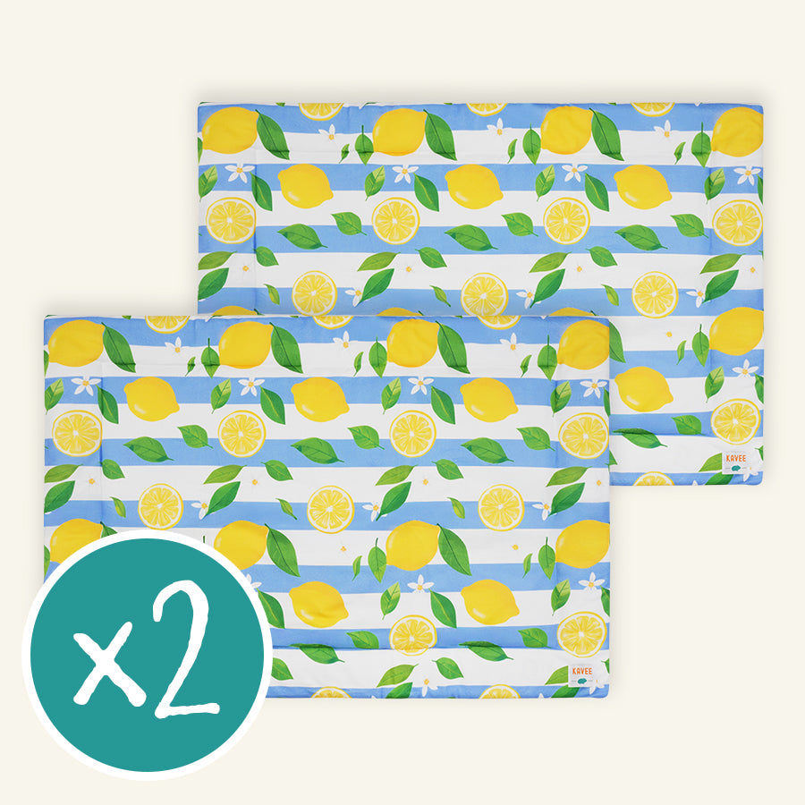 Set of 2 Plush Fleece Liner for Guinea Pigs | Lemon Amalfi Collection