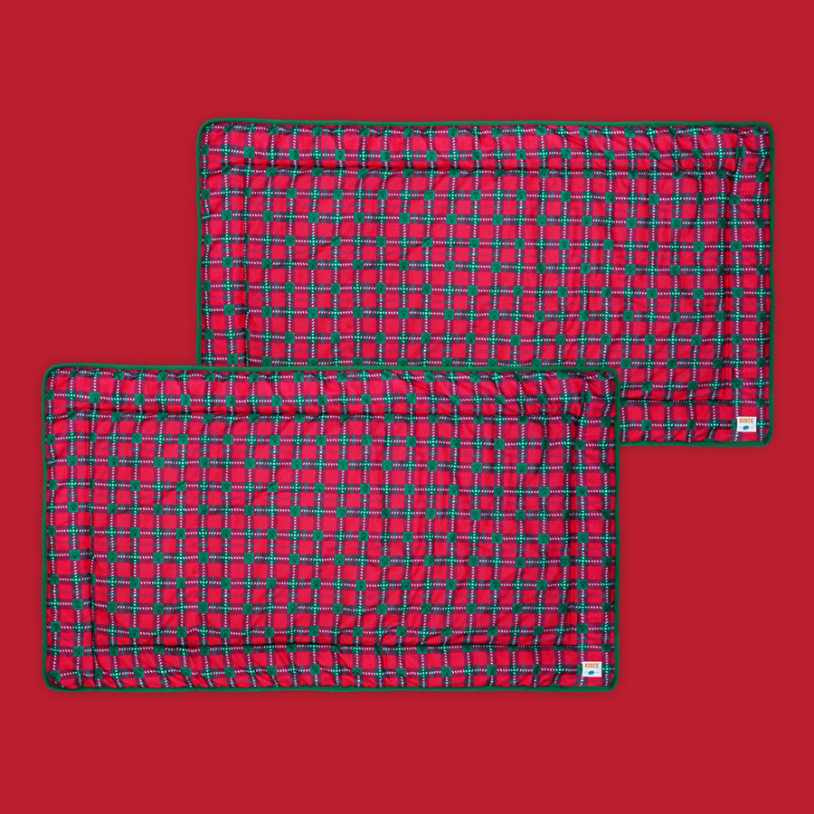 Set of 2 Plush Fleece Liners for Guinea Pigs | Merry Pigmas Collection