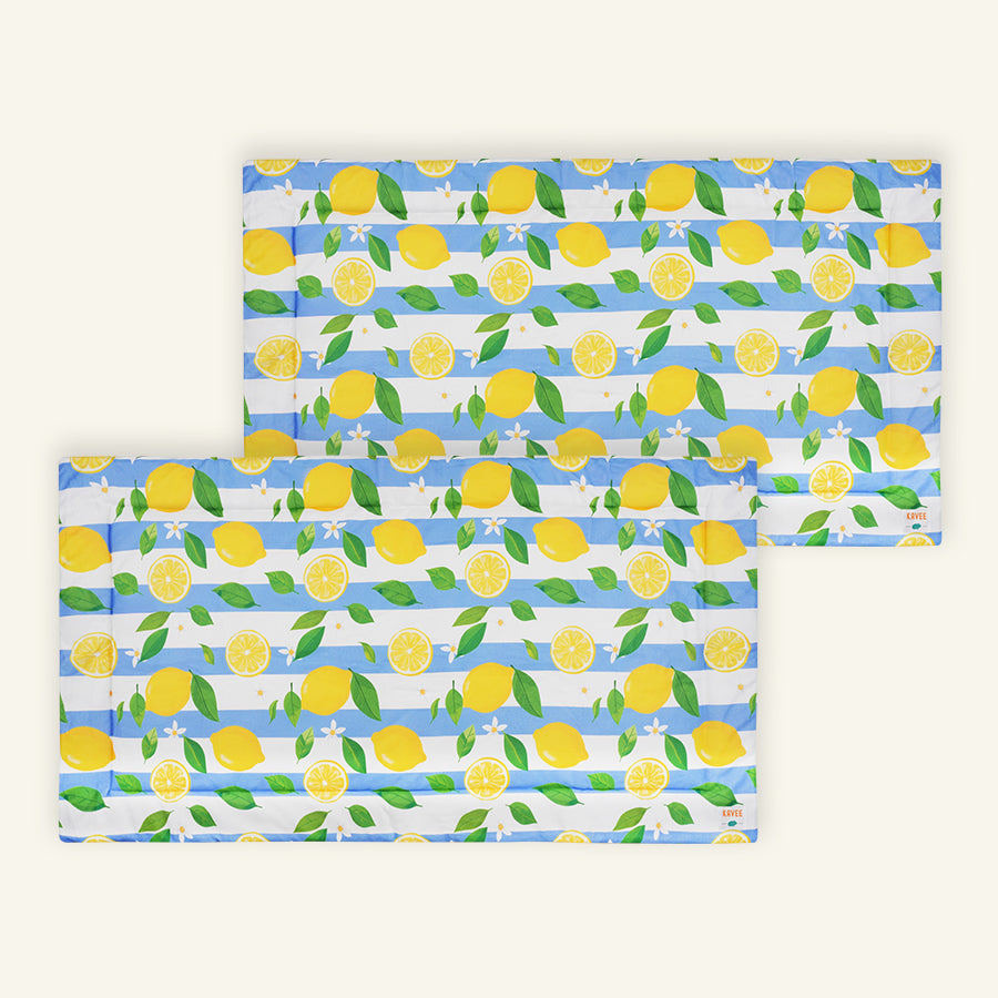 Set of 2 Plush Fleece Liner for Guinea Pigs | Lemon Amalfi Collection