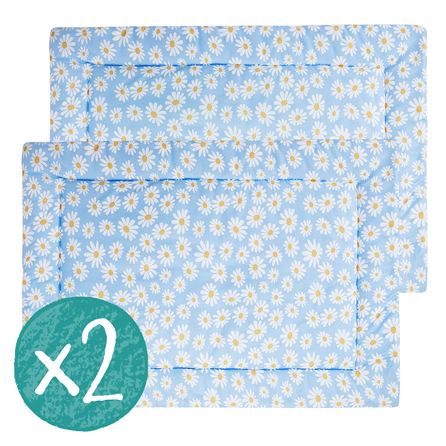 set of 2 kavee fleece liners in daisy print