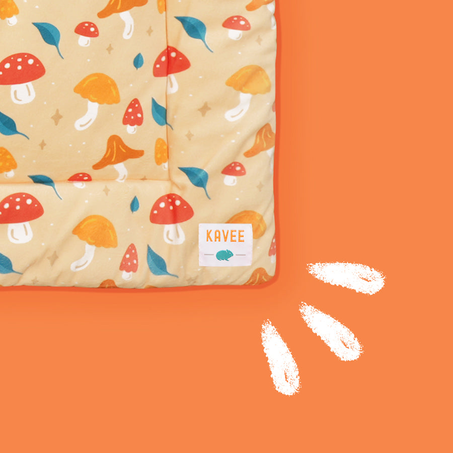 Guinea Pig Fleece Liners | Mushroom | Velvet