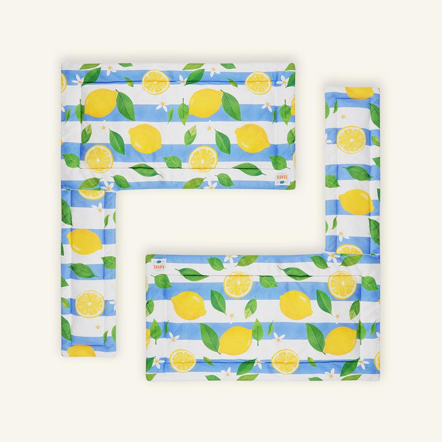 Set of 2 Plush Fleece Liner for Guinea Pigs | Lemon Amalfi Collection
