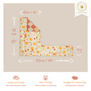 kavee pawmkin spice floof guinea pig loft fleece liner image showing features and dimensions