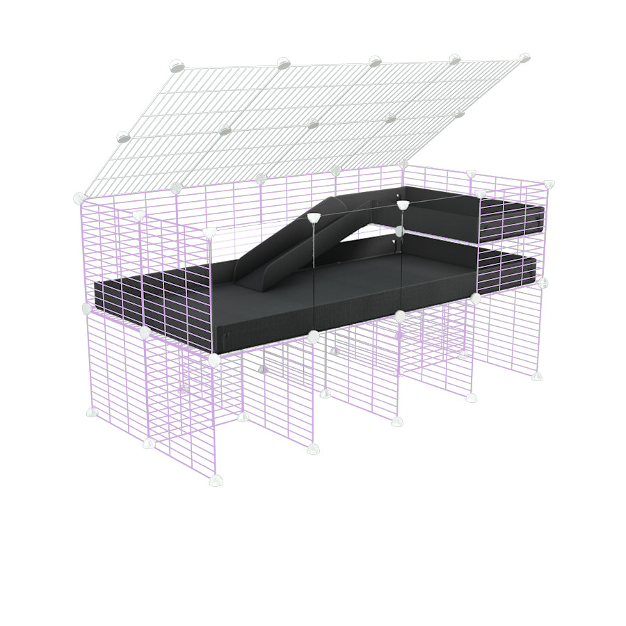 4x2 C&C Guinea Pig Cage with Loft & Stand