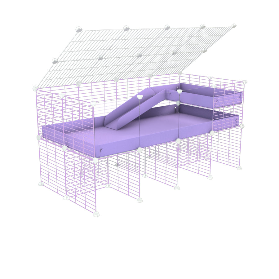 4x2 C&C Guinea Pig Cage with Loft & Stand