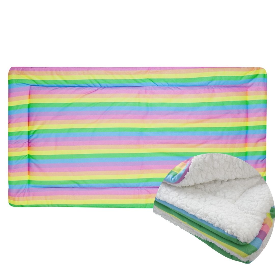 Set of 2 Plush Fleece Liners for Guinea Pigs | Rainbow Collection
