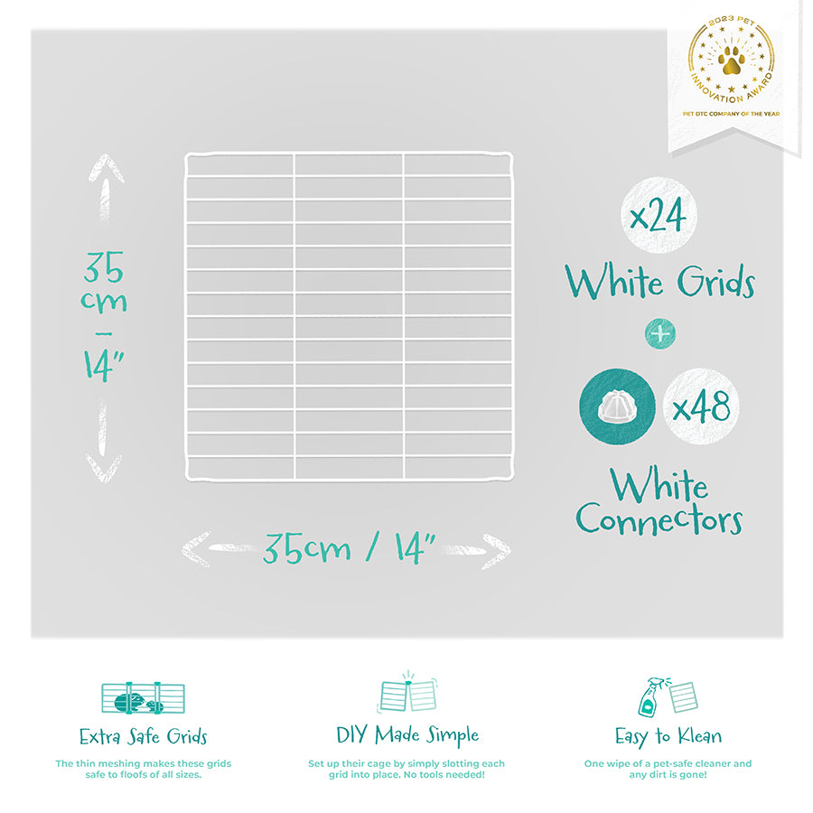 White C&C Cage Grids