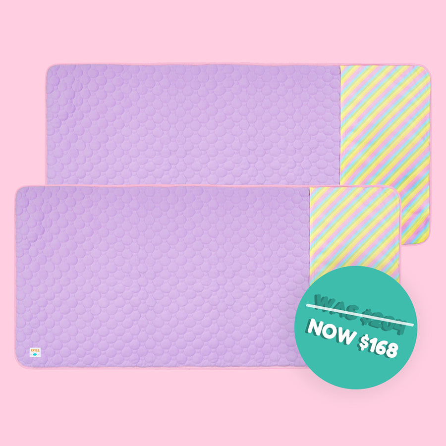 Set of 2 Pocket Fleece Liners for Guinea Pigs | Rainbow Collection