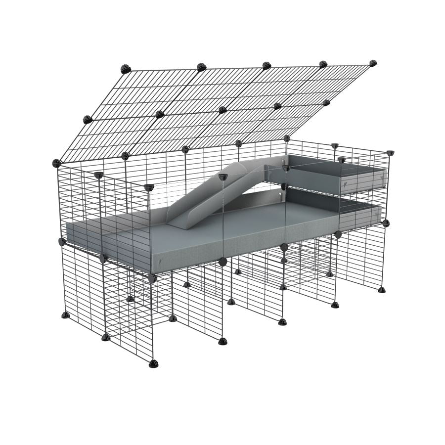 4x2 C&C Guinea Pig Cage with Loft & Stand