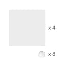 Composition of a 4 clear transparent plexiglass acrylic panels with white connector for guinea pig cage by kavee usa