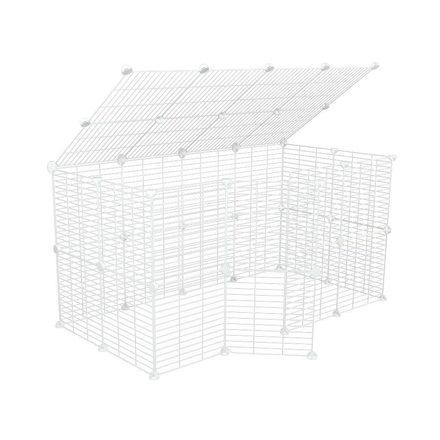 Tall Outdoor White C&C Enclosure for Pets - Rectangle