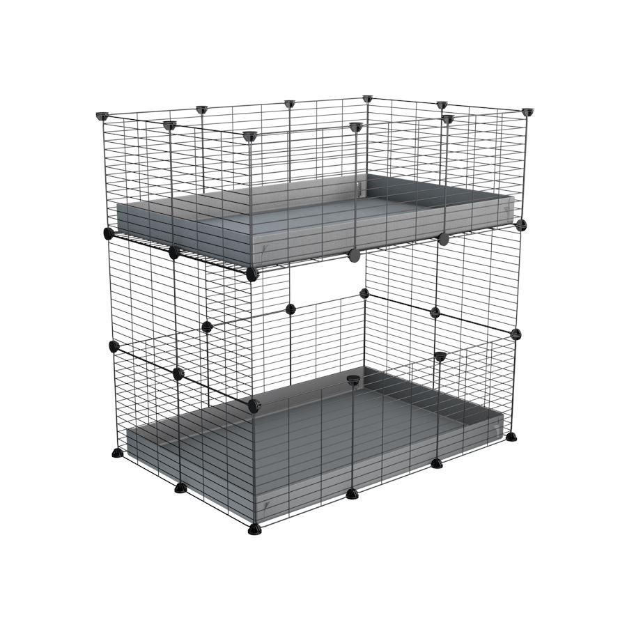Double 3x2 Two Tier C and C Cage Guinea Pigs Kavee C&C Cages USA