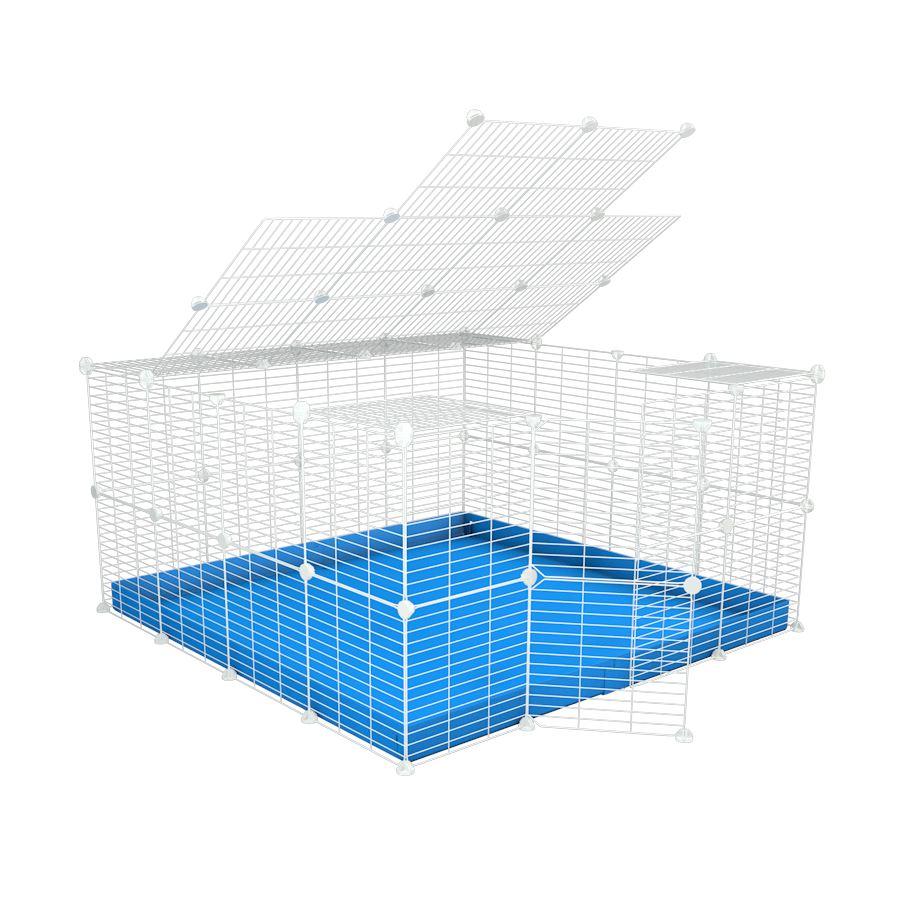 White C&C Cage 4x4 for rabbits