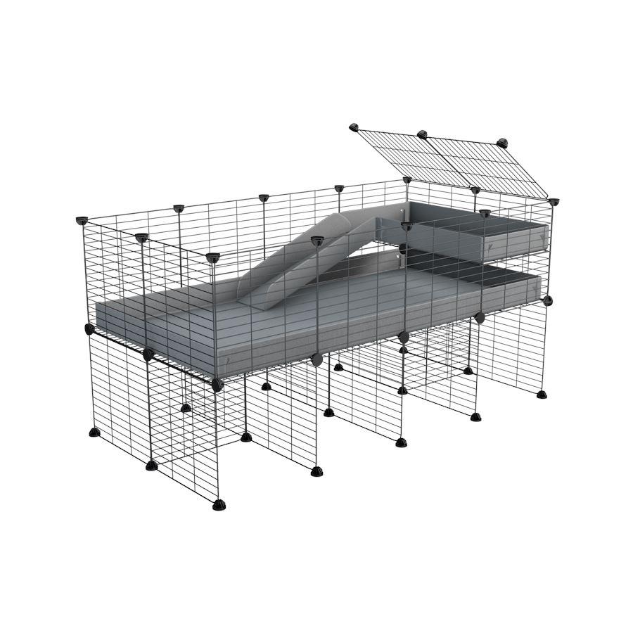 4x2 C&C Cage with Loft, Ramp & Stand