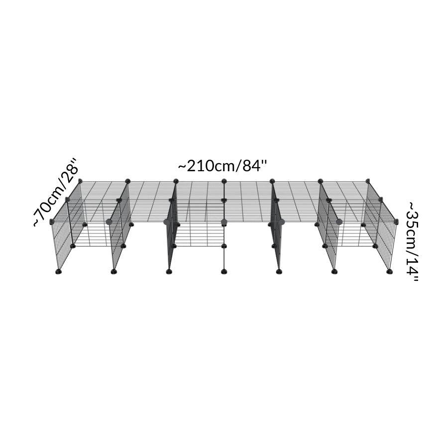 Dimensions of A C and C guinea pig cage stand size 6x2 with small hole grids by kavee USA