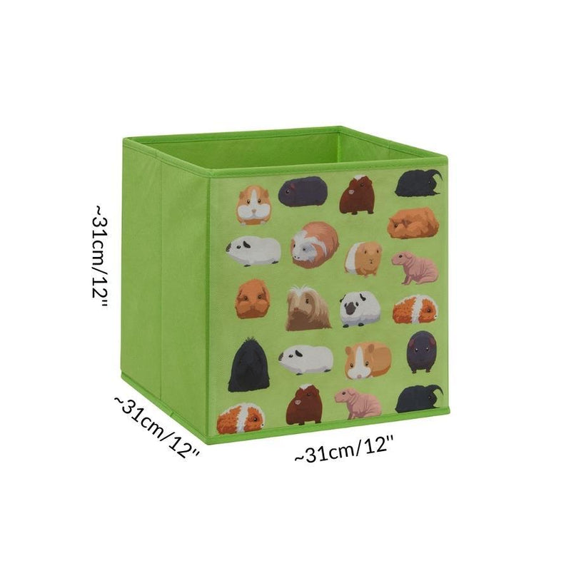 dimension size cube storage box for C&C cage kavee guinea pig pattern green usa 