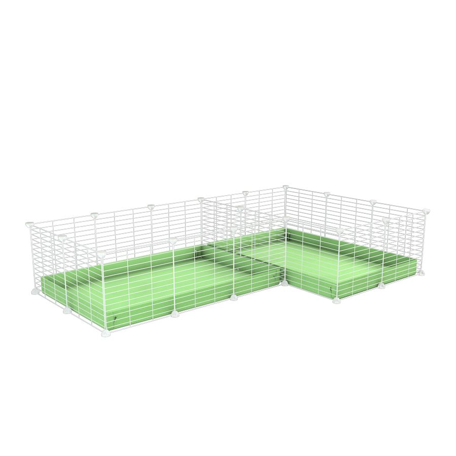 White L-Shape 6x2 C&C Cage with Divider