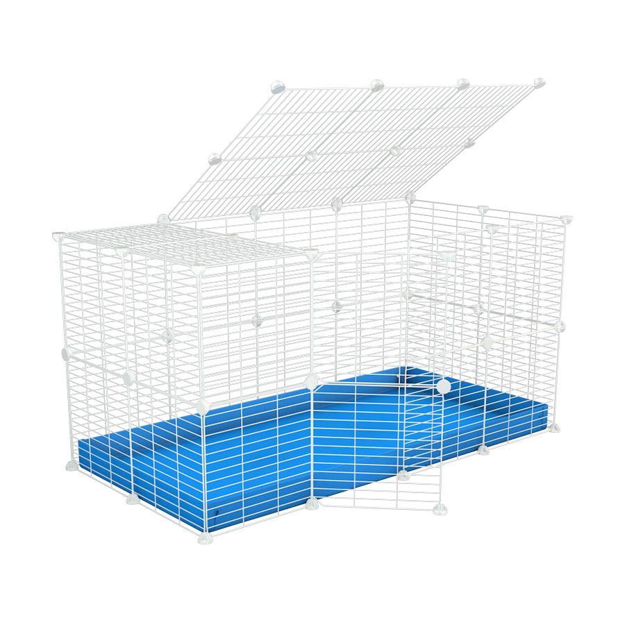 White C&C cage 4x2 for rabbits