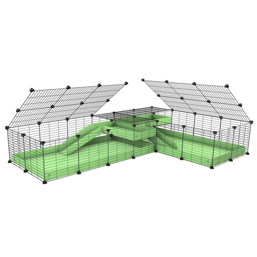 L-Shape 8x2 C&C Cage with Divider & Loft