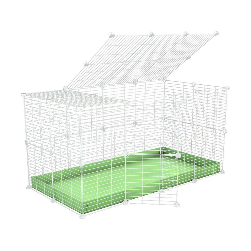 White C&C cage 4x2 for rabbits
