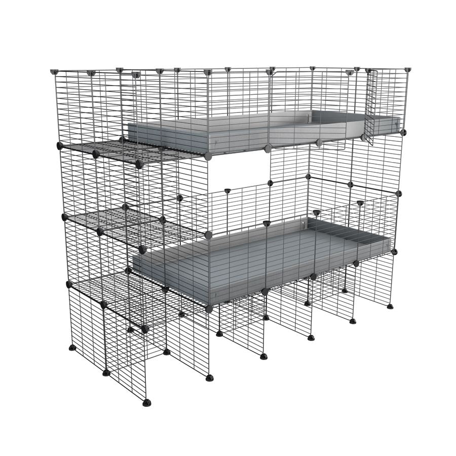 Two Tier 4x2 C&C Cage with Stand & Storage