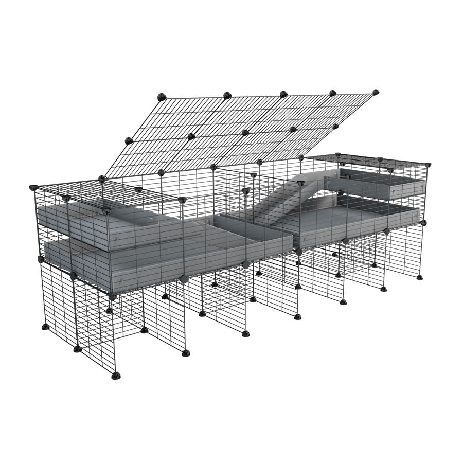 6x2 C&C Cage with Divider, Loft & Stand