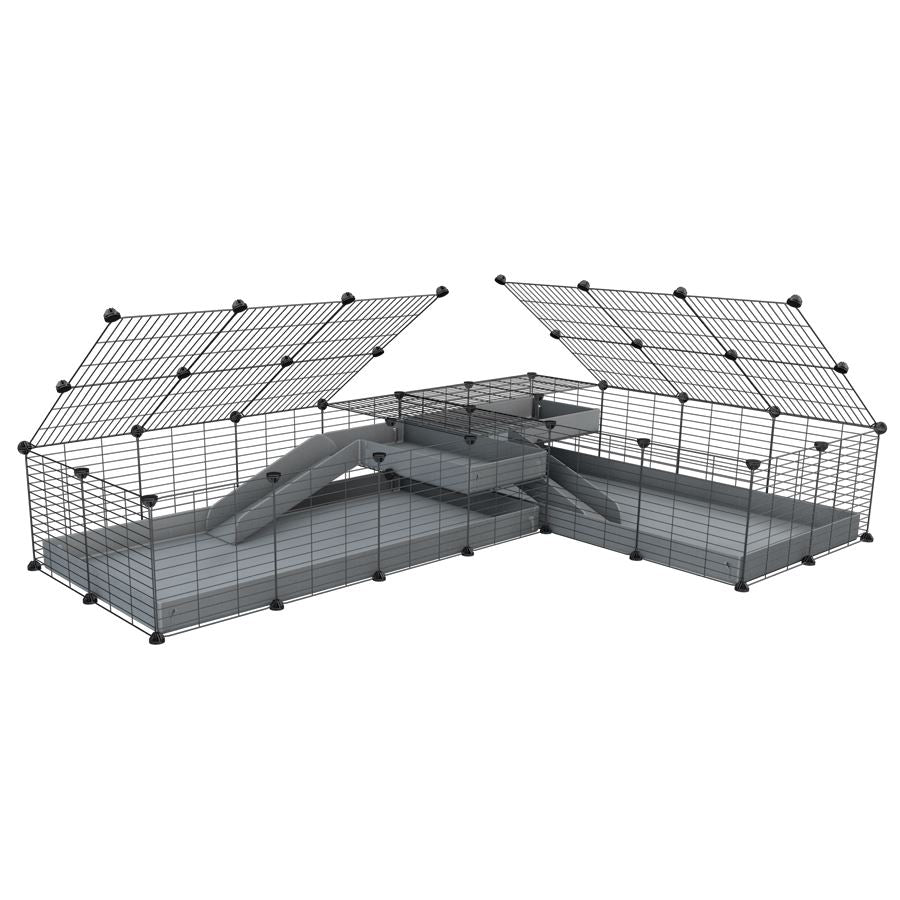 L-Shape 8x2 C&C Cage with Divider & Loft