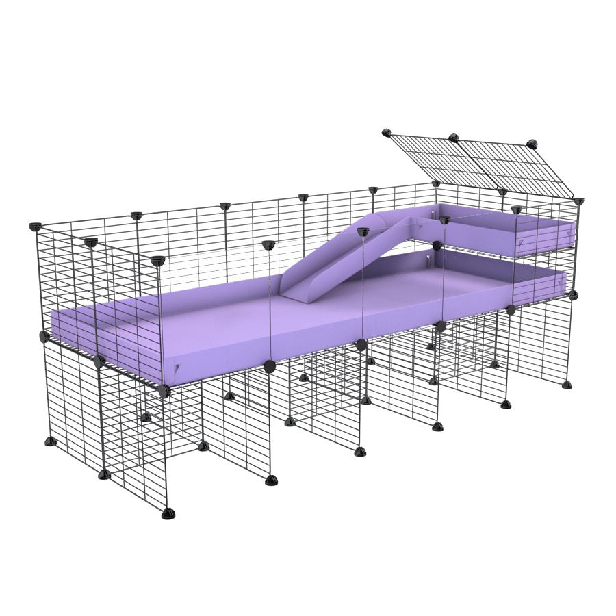 5x2 Clear C&C Cage with Loft, Ramp, and Stand